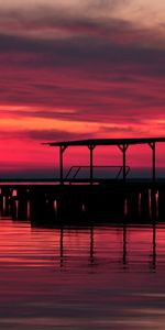 Nature,Bois,Grandes Lignes,Contours,Soir,En Bois,Crépuscule,Jetée,Coucher De Soleil