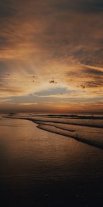 Crepúsculo,Naturaleza,Puesta Del Sol,Mar,Ondas,Oscuridad,Playa