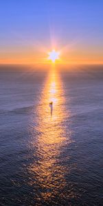 Sunset,Sea,Horizon,Nature,Scotland