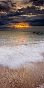 Naturaleza,Ondas,Horizonte,Marea,Pleamar,Puesta Del Sol,Mar