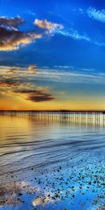 Coucher De Soleil,Plage,Mer,Paysage