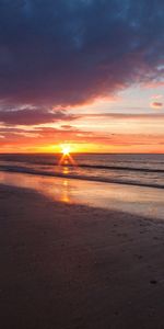 Sunset,Sea,Nature,Sand