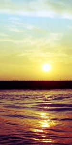 Sunset,Sea,Pier,Nature