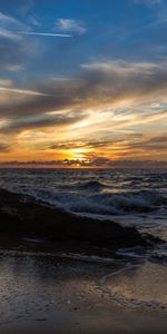 Naturaleza,Puesta Del Sol,Las Rocas,Rocas,Costa,Navegar,Surfear,Mar