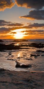 Sunset,Sea,Shore,Bank,Nature,Landscape