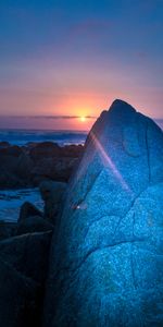 Naturaleza,Puesta Del Sol,Las Rocas,Rocas,Vigas,Oscuridad,Mar,Crepúsculo,Rayos