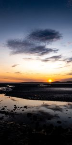 Sunset,Sea,Twilight,Shore,Bank,Dusk,Landscape,Nature