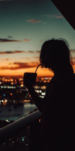 Sunset,Silhouette,Privacy,Seclusion,Night City,Dark