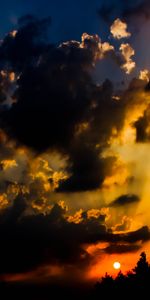 Nature,Disque,Nuages,Sky,Sun,Coucher De Soleil,Sombre