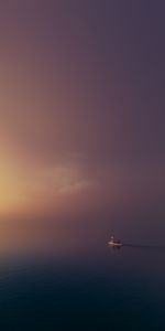 Brouillard,Sky,Un Bateau,Coucher De Soleil,Eau,Bateau,Minimalisme