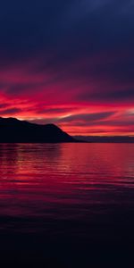 Sunset,Sky,Mountains,Lake,Nature,Horizon,Switzerland