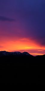 Sunset,Sky,Mountains,Nature