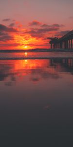 Sunset,Sky,Sea,Nature,Pier