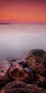 Sunset,Stones,Rocks,Horizon,Lumps,Blocks,Nature