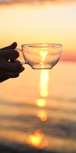 Sunset,Sun,Hand,Miscellaneous,Miscellanea,Cup