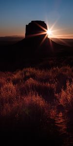 Sunset,Sun,Rock,Dark,Landscape