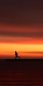 Sunset,Twilight,Horizon,Silhouette,Dusk,Run,Running,Dark