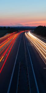 Sunset,Twilight,Turn,Dusk,Long Term Exposure,Cities,Road