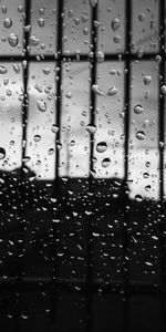 Surface,Bw,Drops,Glass,Chb