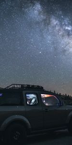 Suv,Mountains,Cars,Machine,Starry Sky,Night,Car