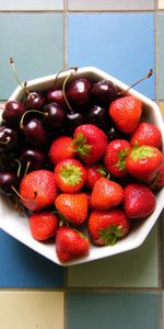 Sweet Cherry,Food,Plate,Strawberry,Berries