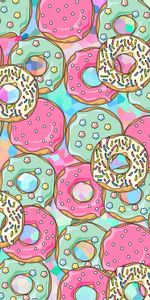 Sweet,Donuts,Motley,Patterns,Multicolored,Texture,Textures