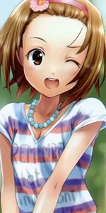 T Shirt,Beads,Girl,Anime