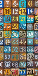 Textures,Motley,Numbers,Rust,Multicolored,Texture