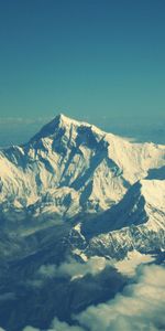 Tops,Everest,Vertex,Sky,Mountains,Nature