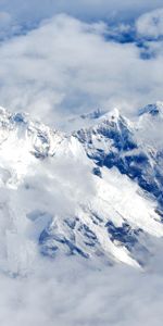 Tops,Sky,Clouds,Vertex,Mountains,Nature