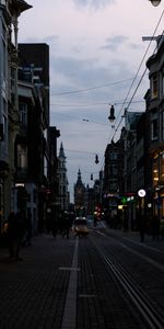 Traffic,Movement,Dusk,Cities,Twilight,City,Evening,Street,Netherlands,Amsterdam