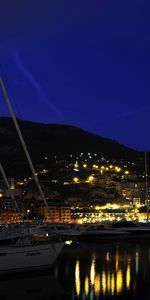 Transport,Landscape,Sea,Yachts,Night