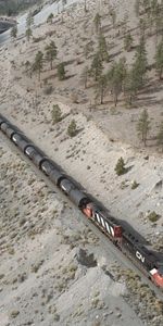 Transporte,Carreteras,Montañas,Paisaje,Trenes