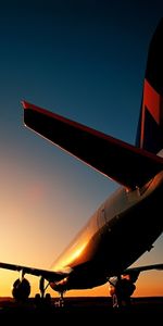 Transport,Sunset,Landscape,Airplanes