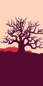 Tree,Hill,Wood,Art,Landscape,Vector