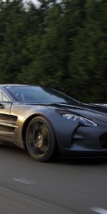 Trees,2009,Concept Car,One 77,Aston Martin,Cars,Side View,Sports