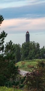 Trees,Bush,Building,Nature,Lighthouse