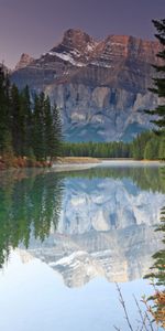 Trees,Bush,Lake,Mountains,Nature,Autumn,Silence