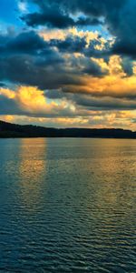 Forêt,Nature,Nuages,Arbres,Lac,Ondulation,Ondulations