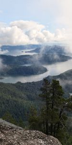 Trees,Clouds,Rock,Islands,Nature,Landscape