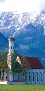 Trees,Grass,Country,Cities,Mountains,Church