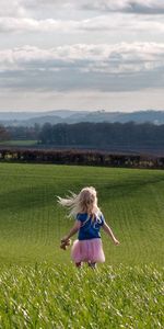 Trees,Grass,Miscellanea,Miscellaneous,Child,Field