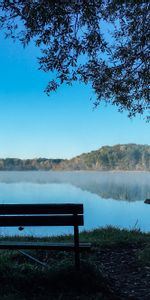 Naturaleza,Árboles,Lago,Banco,Mesa De Trabajo,Paisaje