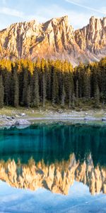 Trees,Lake,Reflection,Nature,Mountains,Italy,Landscape