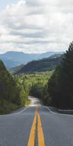 Trees,Markup,Dahl,Nature,Mountains,Road,Distance