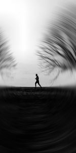 Trees,Miscellanea,Miscellaneous,Bw,Speed,Run,Running,Silhouette,Chb