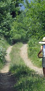 Trees,Miscellanea,Miscellaneous,Path,Stroll,Trail,Butterfly Net,Butterfly Catching Net,Child