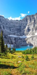 Trees,Mountain,Lake,Cliff,Nature,Landscape