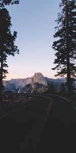 Trees,Mountains,Road,Fir,Spruce,Nature