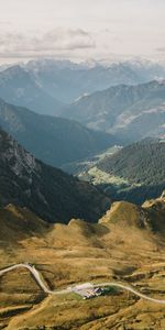 Trees,Mountains,Road,Hills,Landscape,Nature